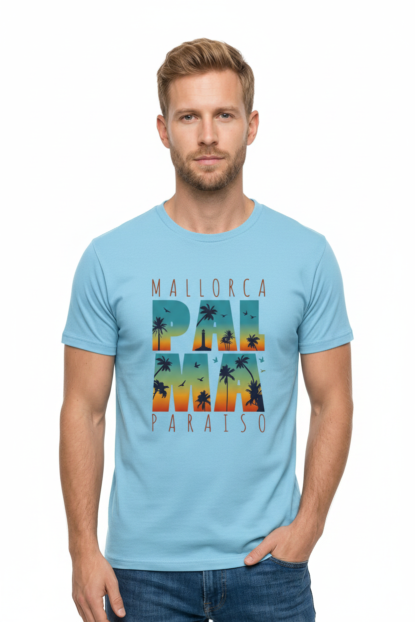Camiseta "Mallorca Palma Paraíso" – Estampado DTF Retro