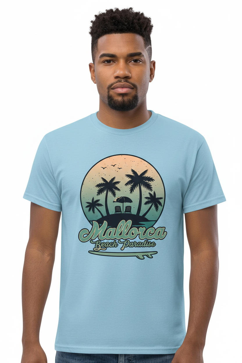 Camiseta "Mallorca Beach Paradise" – 100% Algodón con Estampado DTF