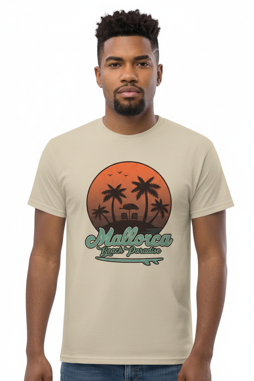 Camiseta "Mallorca Beach Paradise" – 100% Algodón con Estampado DTF