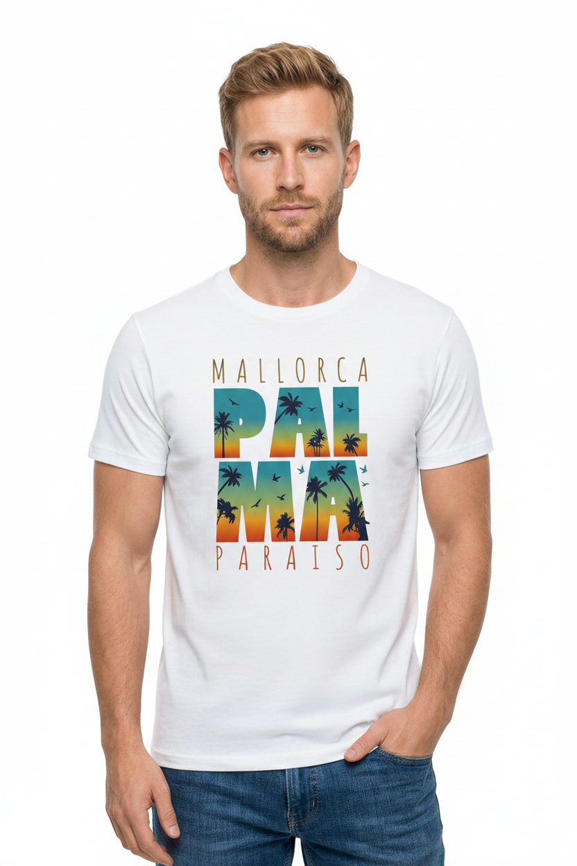 Camiseta "Mallorca Palma Paraíso" – Estampado DTF Retro