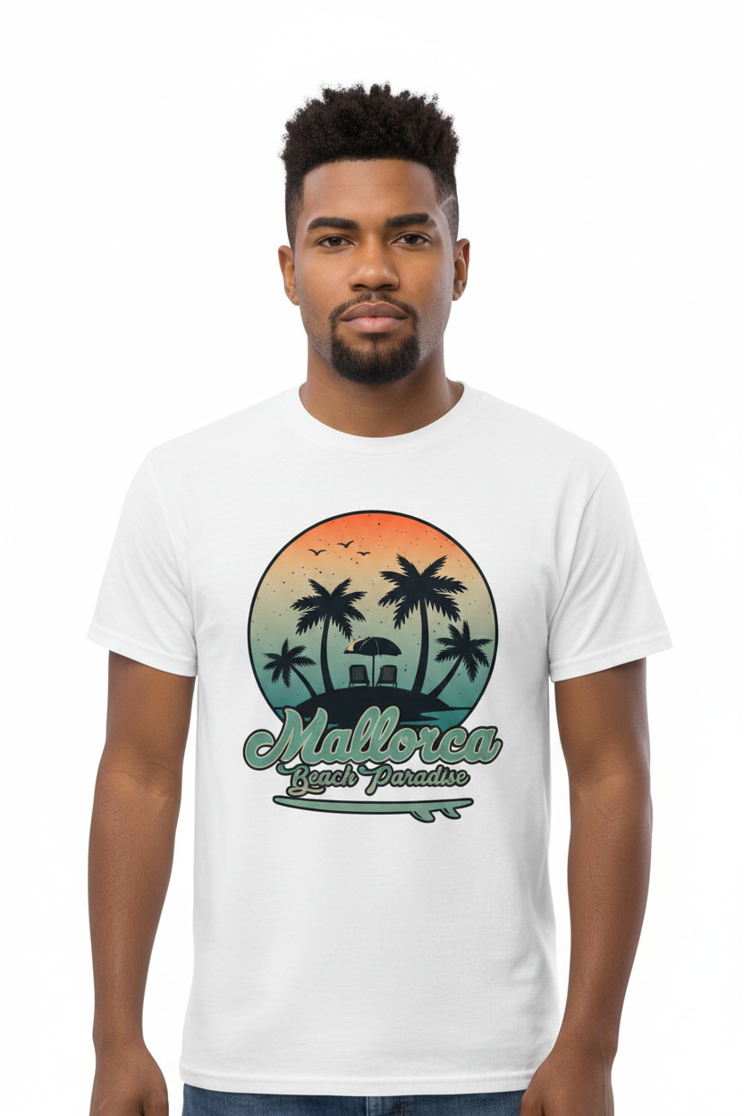 Camiseta "Mallorca Beach Paradise" – 100% Algodón con Estampado DTF