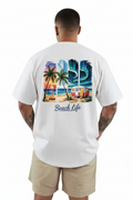 Camiseta Retro "Playa y Campamento" - Arte Ilustrado 🌴🌊 🏖️🚐