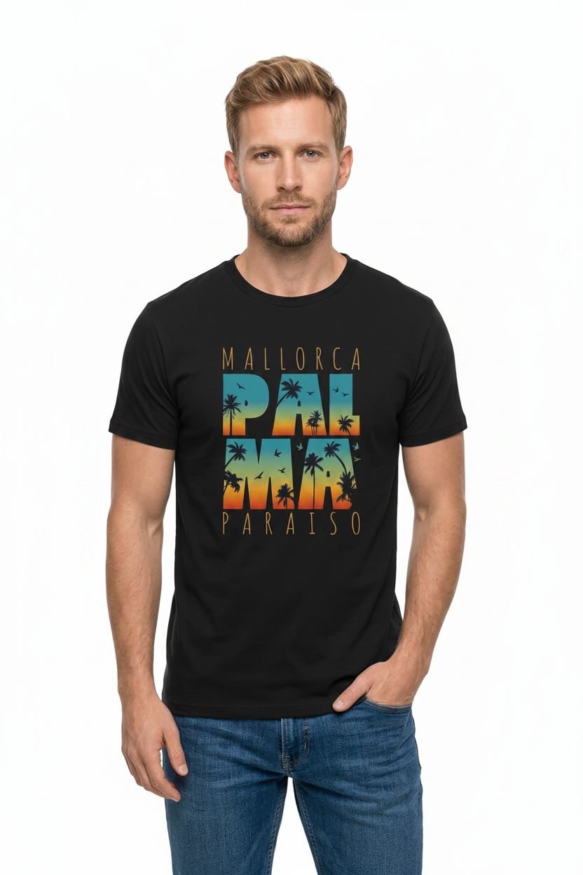 Camiseta "Mallorca Palma Paraíso" – Estampado DTF Retro